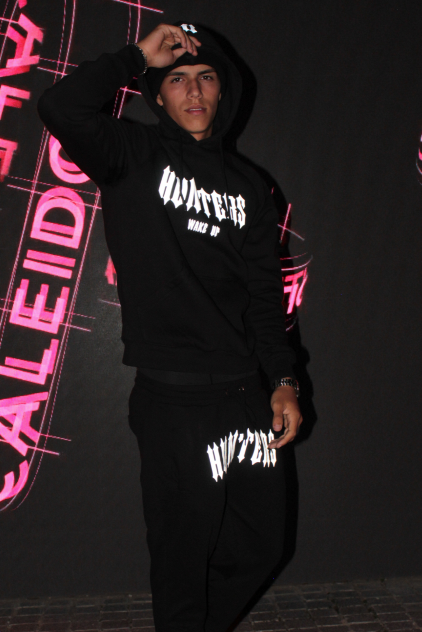 Black reflective tracksuit Mad Hunters