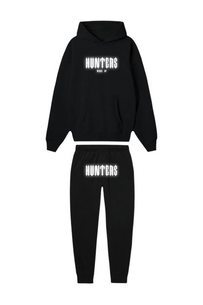 Black reflective tracksuit