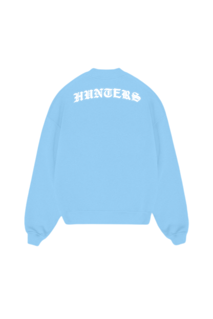 Reflective baby blue sweatshirt