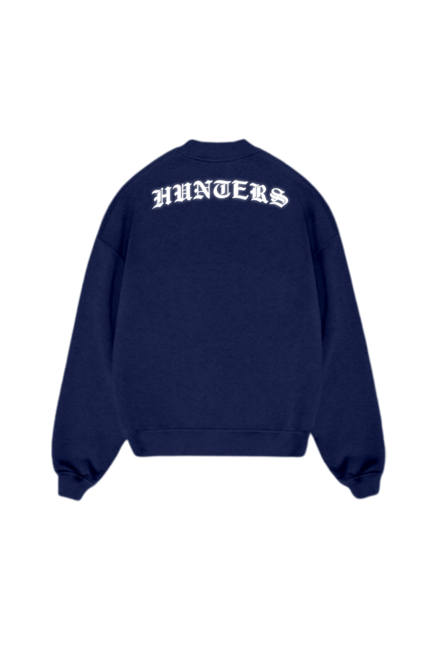 Reflective navy blue sweatshirt