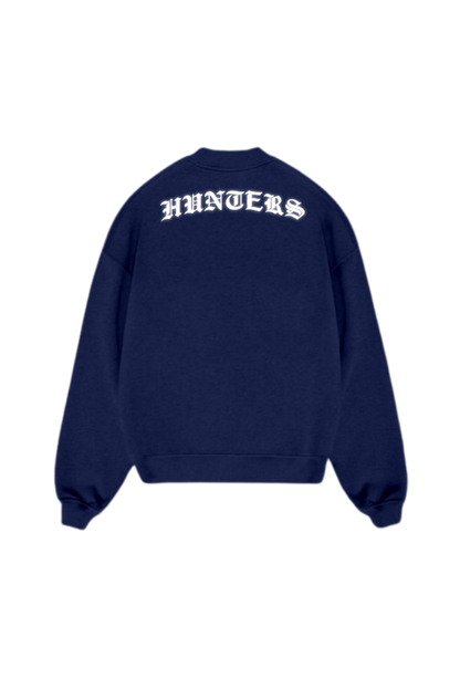 Reflective navy blue sweatshirt