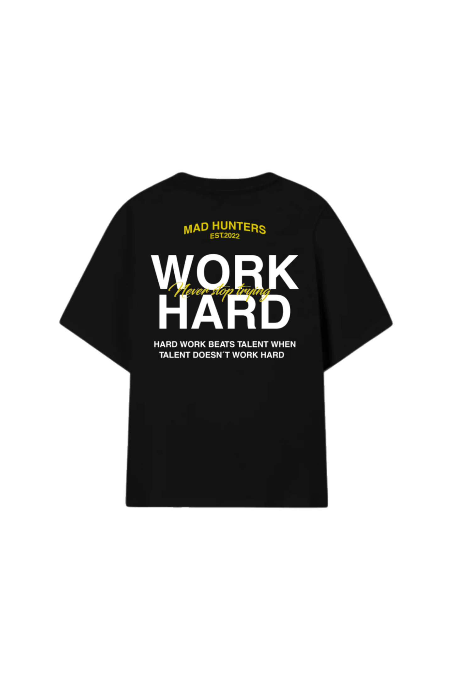 Work Hard white T-shirt