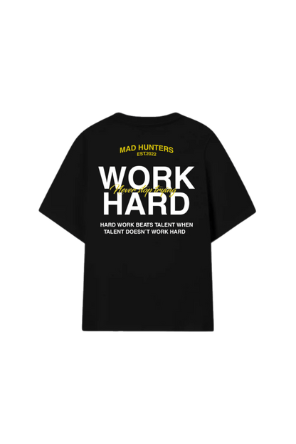 Work Hard white T-shirt