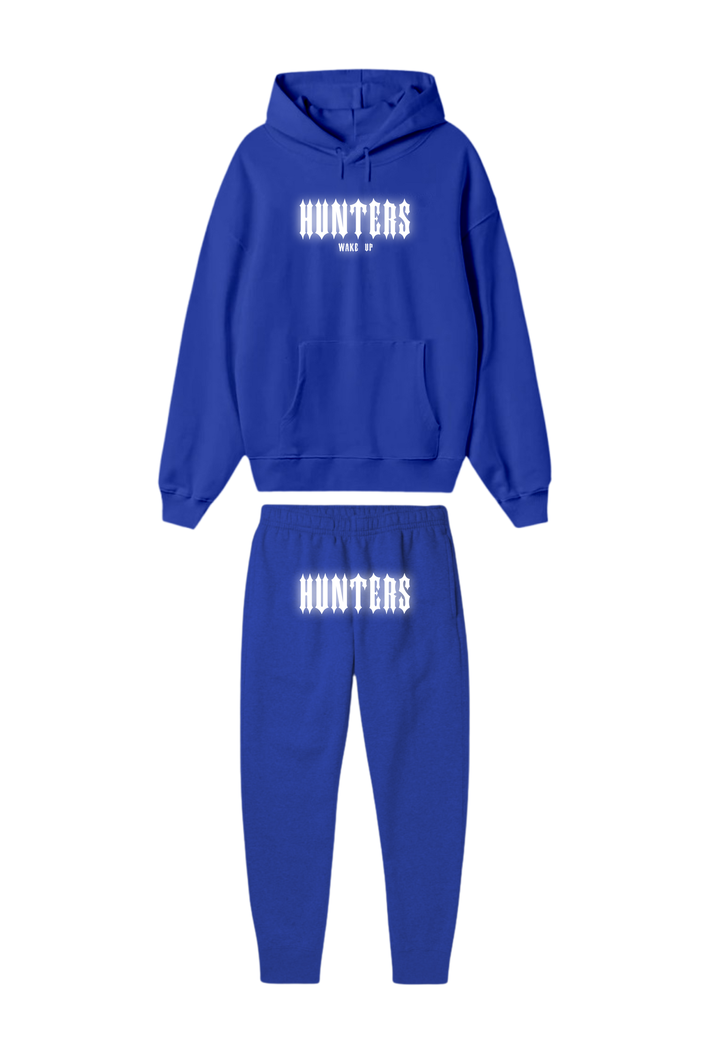 Blue reflective tracksuit