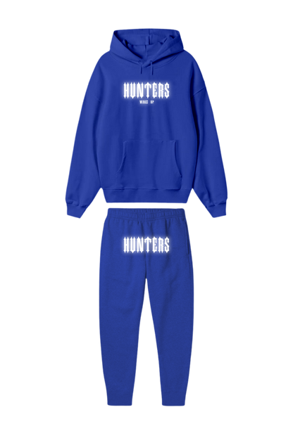 Blue reflective tracksuit